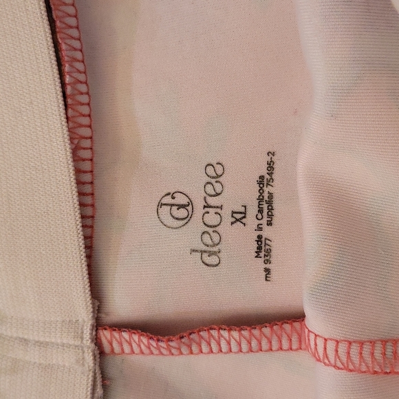 Decree orange floral skirt with elastic waistband - Picture 3 of 6